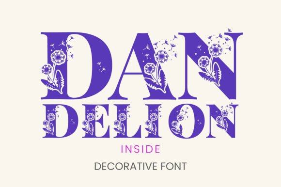 Dandelion Inside: Where Nature Meets Vintage Typography