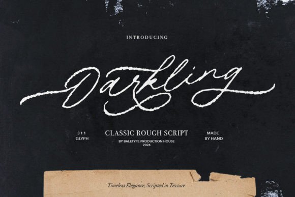 Darkling: Crafting Organic Brand Identity with a Rugged Script