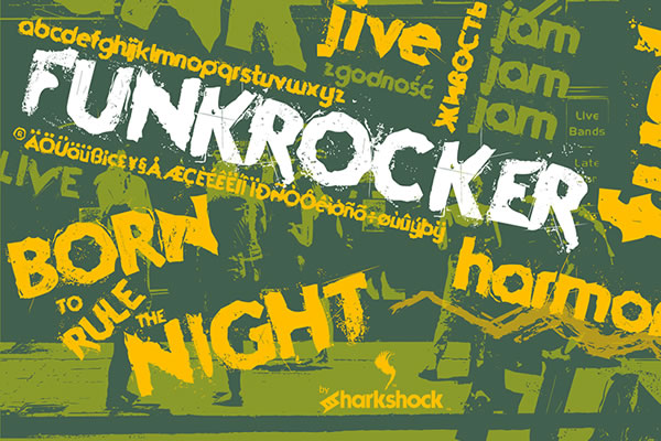 Meet Funkrocker: The Grunge Typeface for Bold Creatives