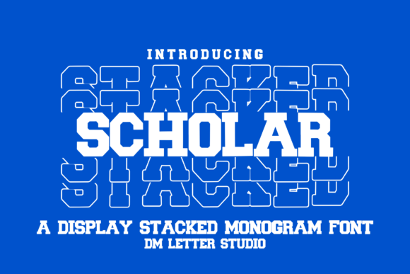 Scholar Stacked Monogram: The Definitive Varsity Font