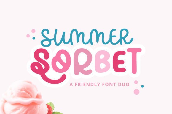 Summer Sorbet: Your Friendly Duo Font for Groovy Designs